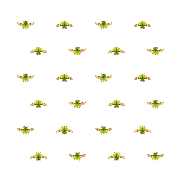 Light Open Simple Green Beetle Pattern by maak and illy