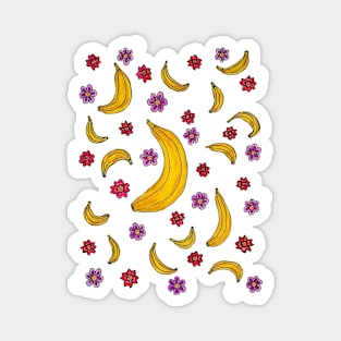 Bananas and Blossoms Magnet