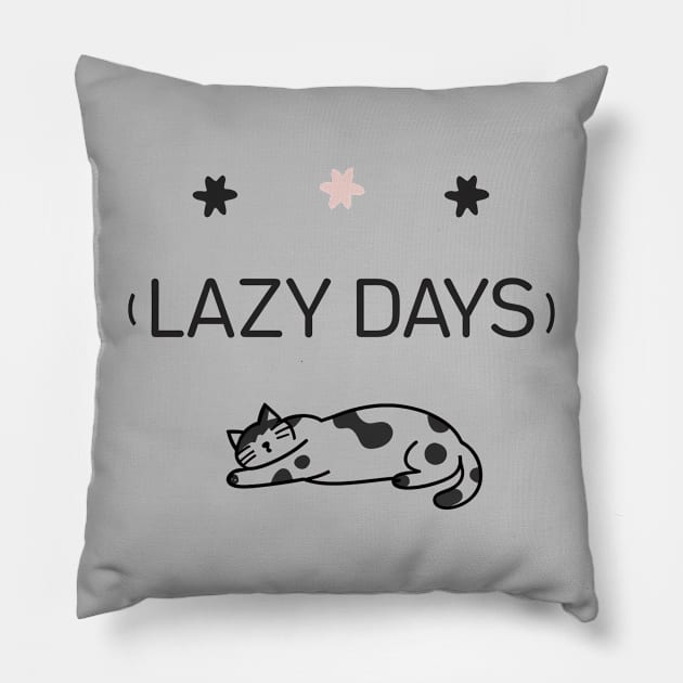 Lazy Cat - Furbaby - Cat Stretching Out Asleep Pillow by Artist Rob Fuller