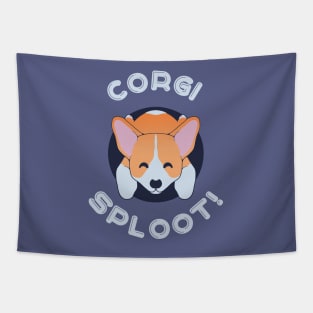 Corgi Sploot Design - Cute Funny Gift for Dog Owners Tapestry