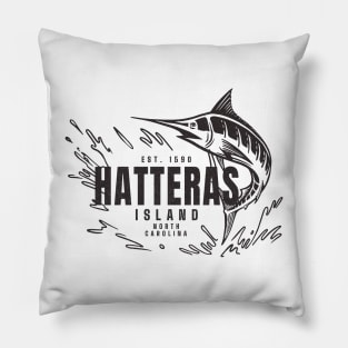 Vintage Marlin Fishing at Hatteras Island, North Carolina Pillow