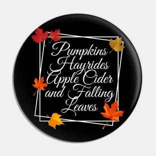 Pumpkins hayrides apple cider and falling leaves Pin