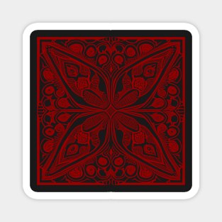 Paisley Print - Crimson Aesthetic Magnet