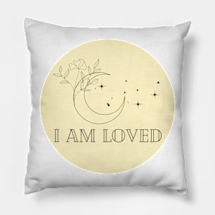 Affirmation Collection - I Am Loved (Yellow) Pillow