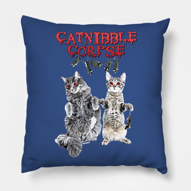 Cat corpse Pillow by darklordpug