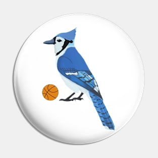 Basketball Blue Jay Pin