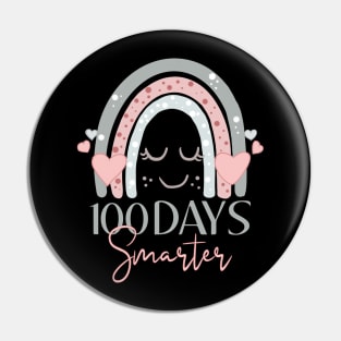 100 Days Smarter 100th Day of School Rainbow Teacher Pin