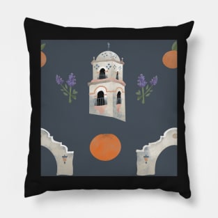 Ojai Valley Lavender and Oranges Pillow