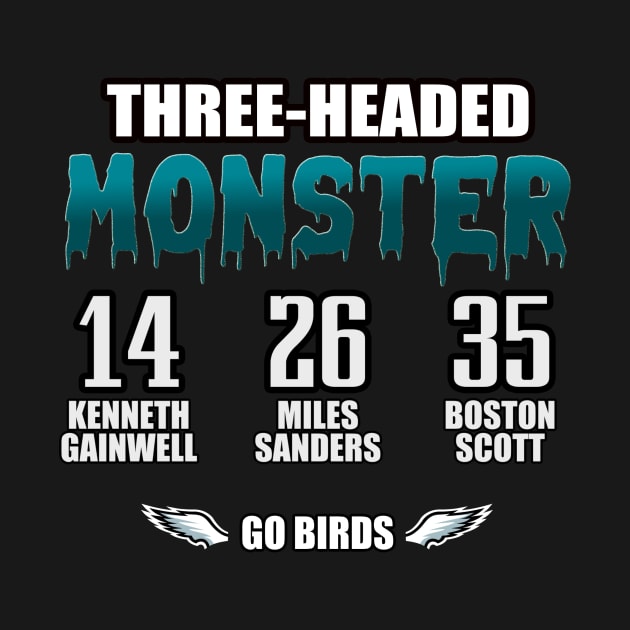 Philadelphia Eagles Three Headed Monster Running Backs Shirt by jeffmcdev314