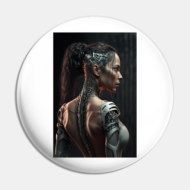 Cyberpunk Augmented Female Pin by AICreateWorlds