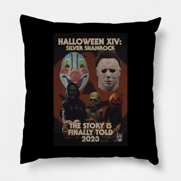 Halloween Movie Pillow by TWO HORNS UP ART