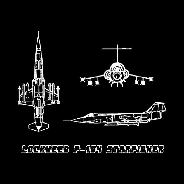 Lockheed F-104 Starfighter (white) by Big Term Designs