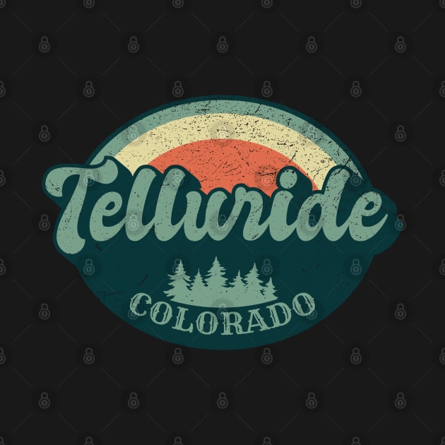 Telluride Colorado Retro by Zen Cosmos Official