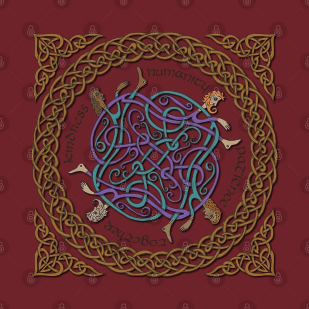 Humanity - Kindness - Celtic Knotwork by lottibrown