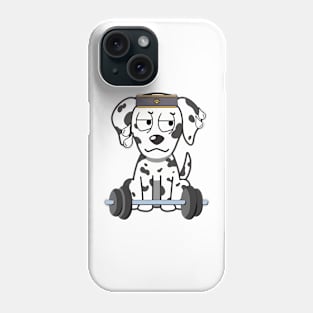 Funny dalmatian is exercising Phone Case