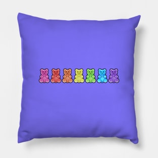 Rainbow Gummy Bears Pillow