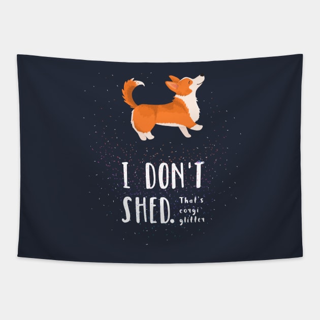 Corgi Glitter - Pembroke Welsh Corgi Tapestry by CorinnaSchlachter