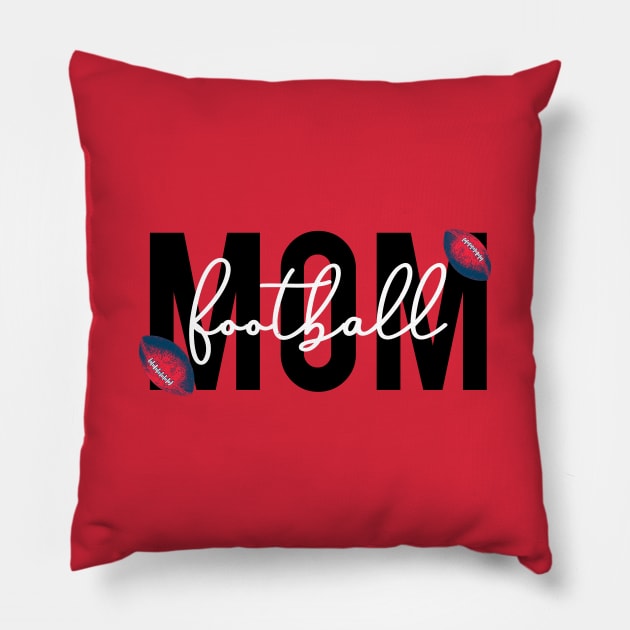 Football mom Pillow by LoenaStudio
