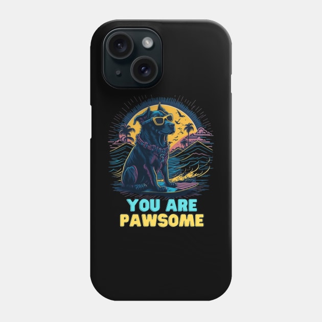 Surfing Dog Phone Case by Teeshop