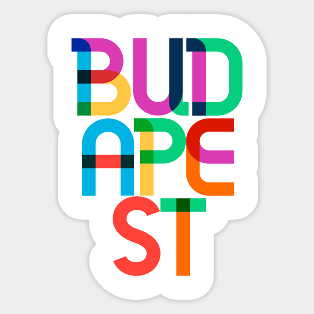 Budapest Hungary Pop Art Letters - Budapest - Sticker | TeePublic