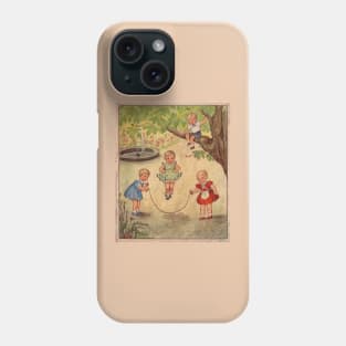 Children at play- ilustration from a vintage childrens book Phone Case