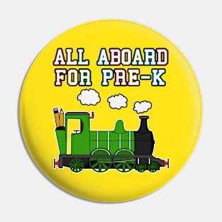 All Aboard For Pre-K Steam Train Pin