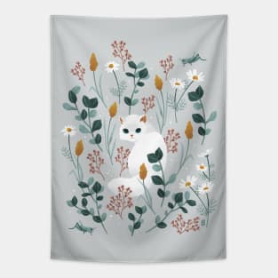 Cat in the meadow Tapestry