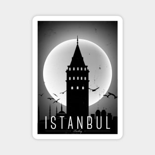 Istanbul black and white poster Magnet