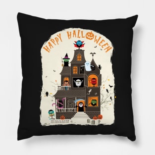 Haunted House Pillow