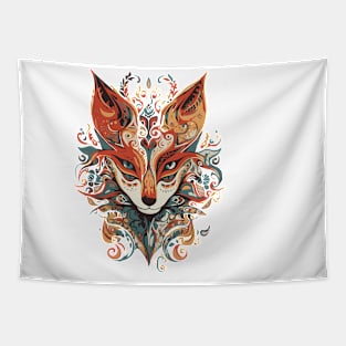 Mandala Fox Tapestry