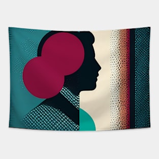 Woman in contrast Tapestry