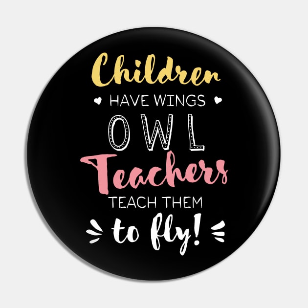 Owl Teacher Gifts - Beautiful Wings Quote Pin by BetterManufaktur