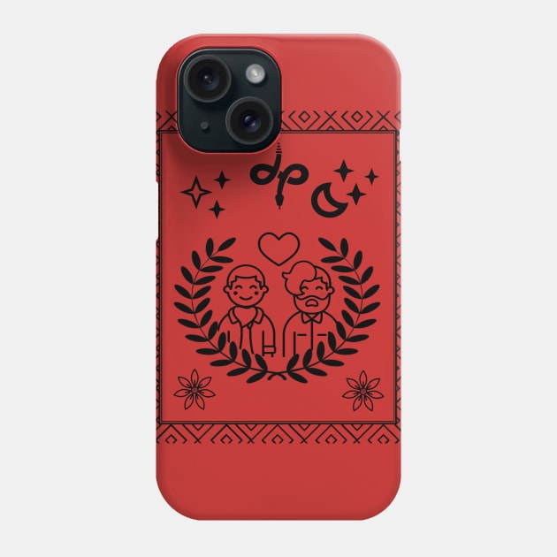 Tarot Card - The Lovers - Black Phone Case by ballhard