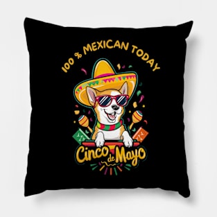 Chihuahua Dog Cinco de Mayo Pillow