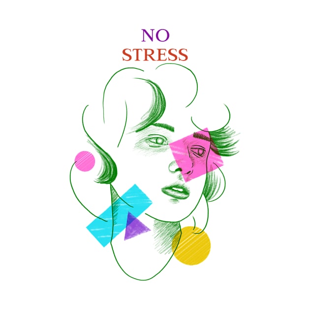 No Stress Positive Mental State Female Portrait by SimpleTeez