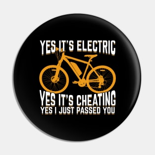 Electric Mountainbike E-Bike Bicycle Cyclist Gift Pin