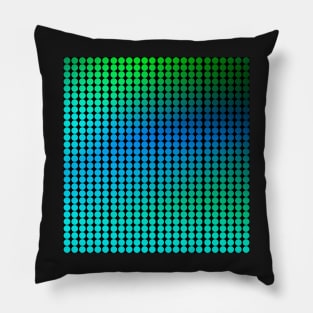 Dots aquamarina, green, blue Pillow