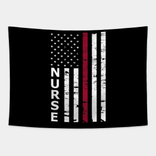 American Flag Nurse  Patriotic Nurse Tee Tapestry