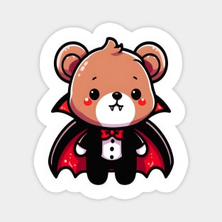 Cute Bear Vampire Halloween Kawaii Magnet