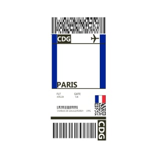 Paris Boarding Pass T-Shirt