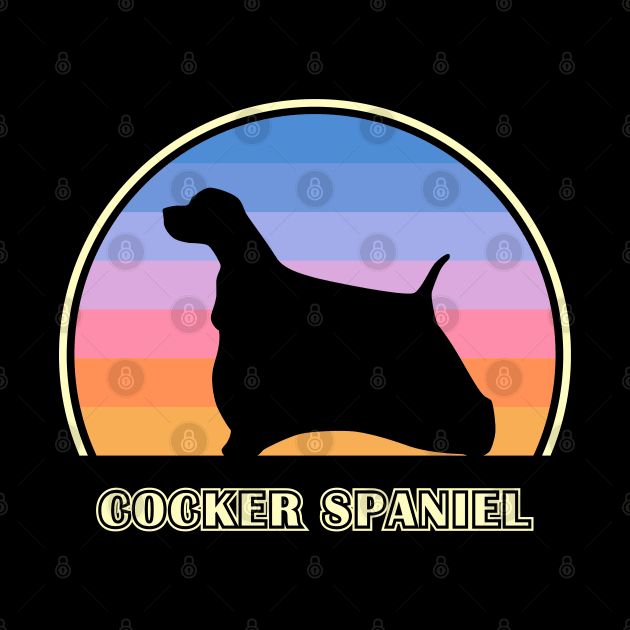 Cocker Spaniel Vintage Sunset Dog by millersye