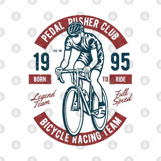 Pedal Pusher Club Bicycle Racing Design by Jarecrow 