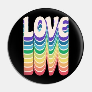 Retro Rainbow Love Pin