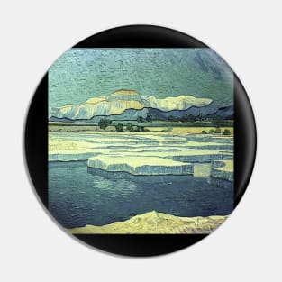 Pamukkale in Van Gogh's style Pin