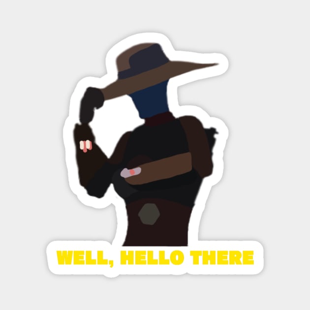 Well Hello There Silhouette Design Magnet by FancyKenobi