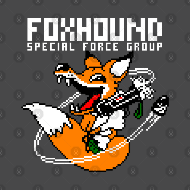 FOXHOUND pixel art MGS logo #2 by FbsArts