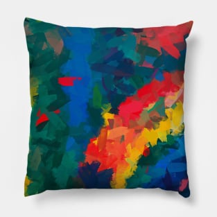 Tropical Night Abstract Painting Pillow