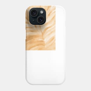 Yellow watercolor leaf detail Phone Case