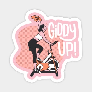 Spin Class Cowgirl Magnet