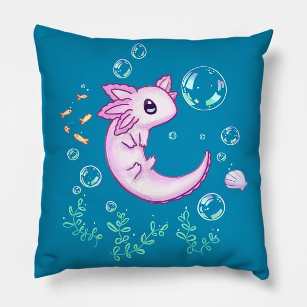 Under the Sea Axolotl Pillow by MariDesigns